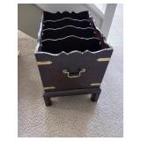 Vintage wooden magazine or vinyl record holder