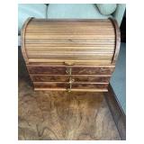 Italian made roll top jewelry box