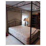 Metal canopy queen size bed bedding not included