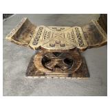 Hardwood hand carved stool