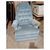 Blue velvet recliner rocker recliner chair