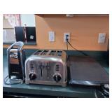 Small kitchen appliances can opener toaster and