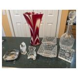 Waterford clock and paper weight, 2 Nachtmann