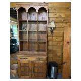 Vintage wood Bookcase/hutch