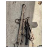 Antique horse yoke, and Hames