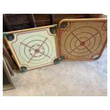Two vintage carrom boards