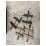 Four Wood Jorgensen clamps three have the name