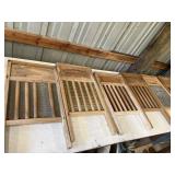 Six old washboards