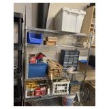 Metal shelving unit. Contents not included 75