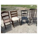 Four old chairs