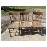 Three old chairs