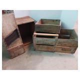 Three vintage / antique wooden boxes two have