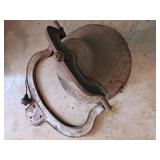 Antique bell with original cast iron bracket and