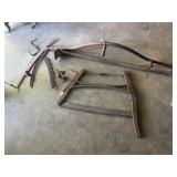 Antique crosscut, saw, Shaw sharpening vice and