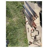 2 Keen Kutter saws, Diston saw, draw knife,