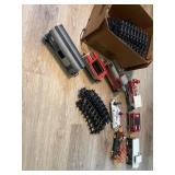 Christmas train cars, track, and other plastic