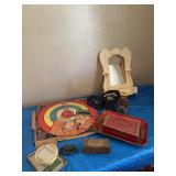 Vintage Dick Tracy, target, smoky bear figure,