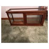 Display cabinet with sliding glass doors measures
