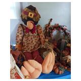 Thanksgiving and fall decorations including a