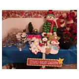 Christmas decorations glasses ornaments two pair