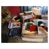 Crafting supplies bag of rag rug yarn embroidery
