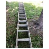 Approximately 30 ft extension aluminum ladder