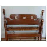 Twin bed with mattress box springs headboard