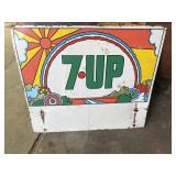 Vintage7-Up advertising sign measures 16 x 14