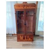 Gun cabinet with glass doors 31 in wide 15 in