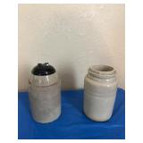 Antique stoneware canning jars. The Weir 1892 and