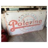 Vintage Polarine Crankcase service sign. 3ï¿½x6ï¿½