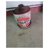Vintage 5 gallon Liberty gas can