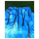 Chains and pry bar, grease gun