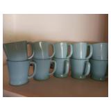 Fire King coffee cups blue set of 10