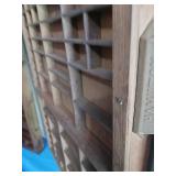 Vintage wood printers drawers and shadow box