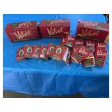 Vintage velvet and print out tobacco all three