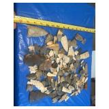 Assorted HAFTED scrapers, arrowhead, broken