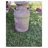 Vintage slash antique milk can. Has the name