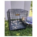 Dog crate , some horse or dog bedding 12 in X 17