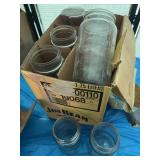 Economy, clear class and jars and 10 Kerr glass