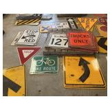 3 pallets Various road signs