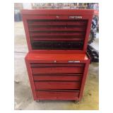 Craftsman rolling toolbox and tools. The bottom