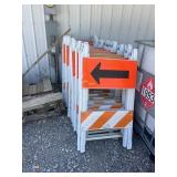 Barricades and lights