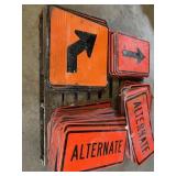 Road Signs. Approx. 120 Alternate, 100 arrows