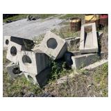 Concrete wing walls approximately 75 of these and