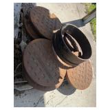 Six manhole covers