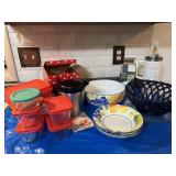 Vintage FURIO bowls, Pyrex glass storage