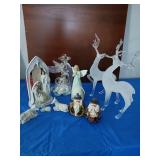 Christmas nativity scene new inbox set of glass