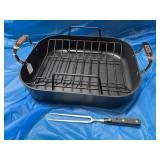 Viking roasting pan 16 inches. Did not find the