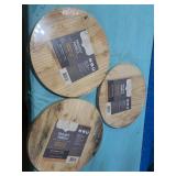 Three 15 inch round project panels